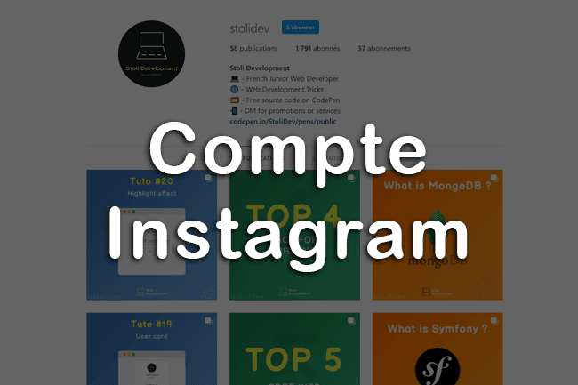 Illustration de mon projet "Compte Instagram"